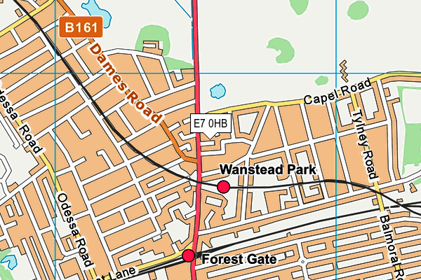 E7 0HB map - OS VectorMap District (Ordnance Survey)