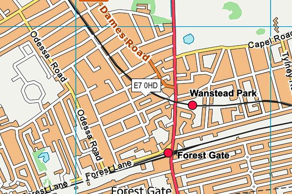 E7 0HD map - OS VectorMap District (Ordnance Survey)