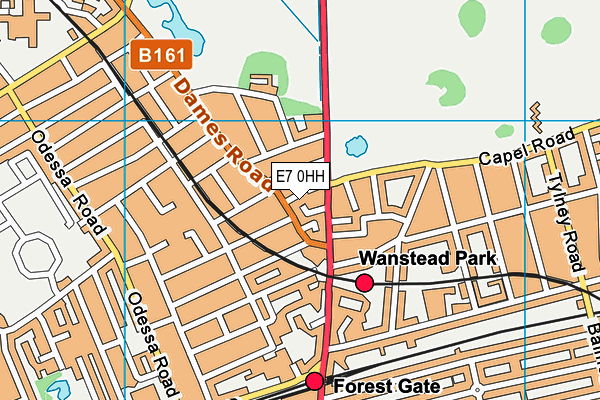 E7 0HH map - OS VectorMap District (Ordnance Survey)