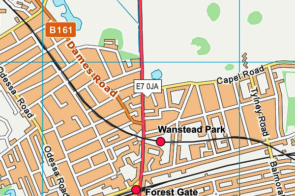 E7 0JA map - OS VectorMap District (Ordnance Survey)