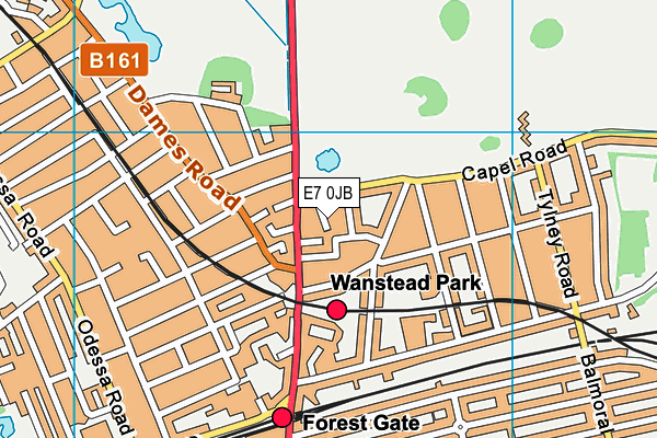 E7 0JB map - OS VectorMap District (Ordnance Survey)