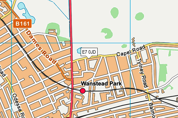 E7 0JD map - OS VectorMap District (Ordnance Survey)