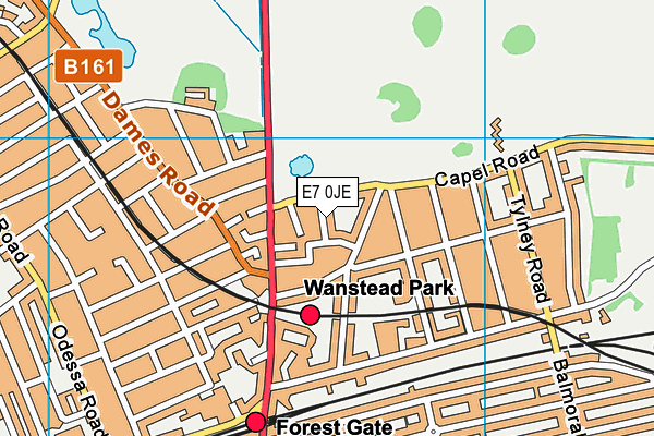 E7 0JE map - OS VectorMap District (Ordnance Survey)