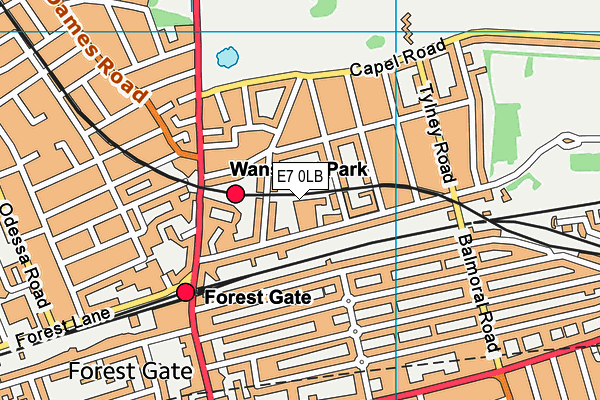 E7 0LB map - OS VectorMap District (Ordnance Survey)