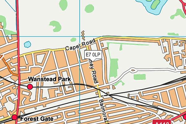 E7 0LP map - OS VectorMap District (Ordnance Survey)