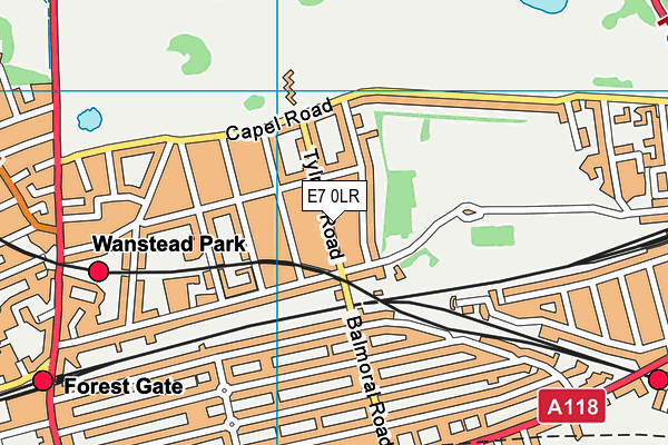 E7 0LR map - OS VectorMap District (Ordnance Survey)