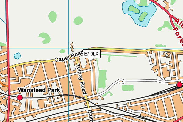 E7 0LX map - OS VectorMap District (Ordnance Survey)