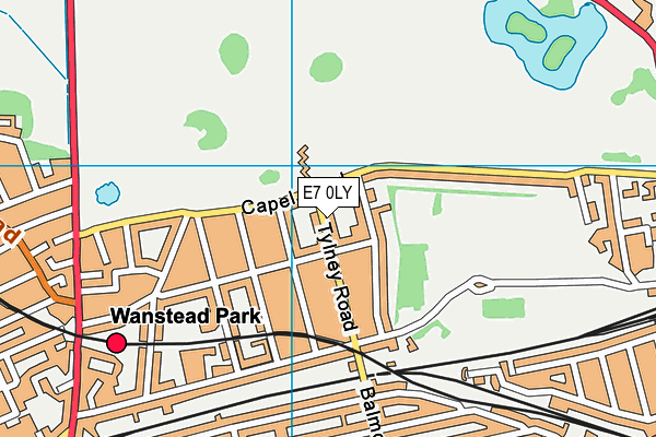 E7 0LY map - OS VectorMap District (Ordnance Survey)