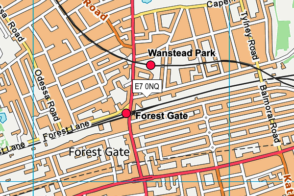 E7 0NQ map - OS VectorMap District (Ordnance Survey)