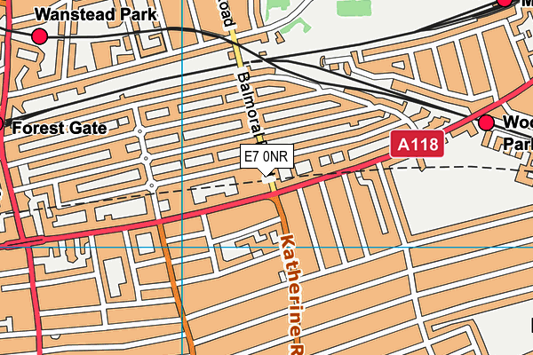 E7 0NR map - OS VectorMap District (Ordnance Survey)