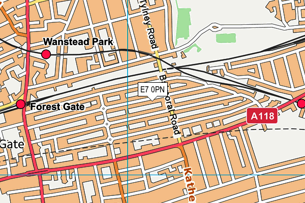 E7 0PN map - OS VectorMap District (Ordnance Survey)