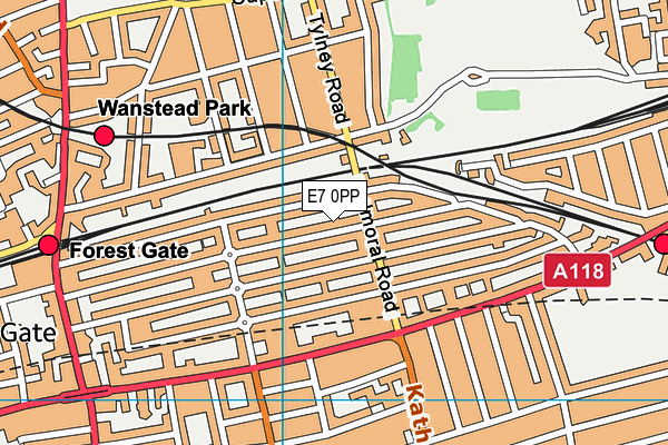 E7 0PP map - OS VectorMap District (Ordnance Survey)