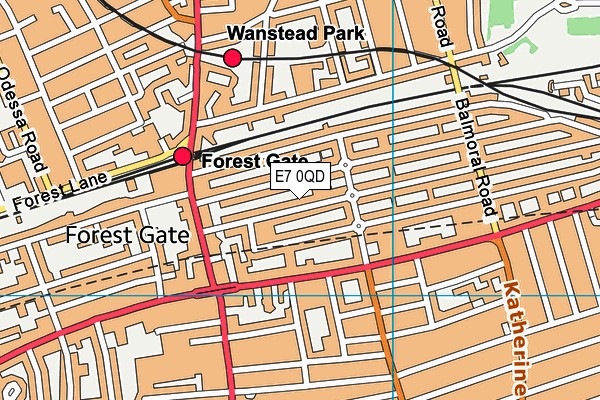 E7 0QD map - OS VectorMap District (Ordnance Survey)