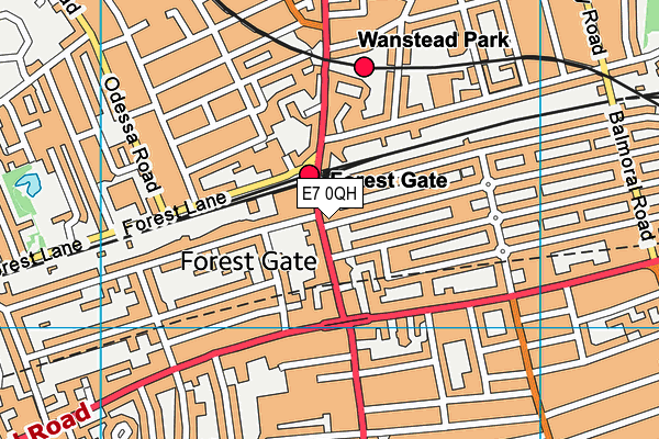 E7 0QH map - OS VectorMap District (Ordnance Survey)