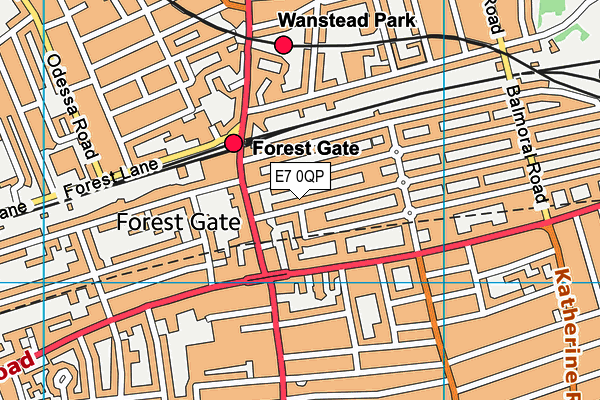 E7 0QP map - OS VectorMap District (Ordnance Survey)