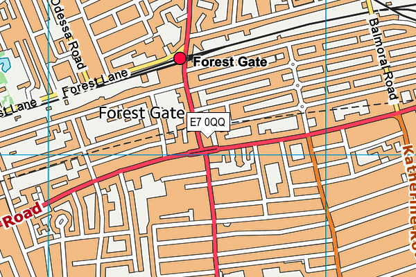 E7 0QQ map - OS VectorMap District (Ordnance Survey)