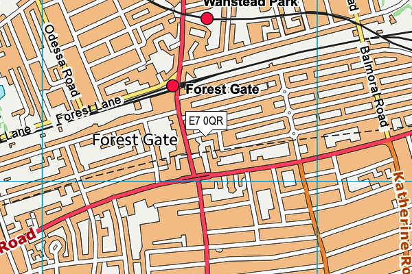 E7 0QR map - OS VectorMap District (Ordnance Survey)