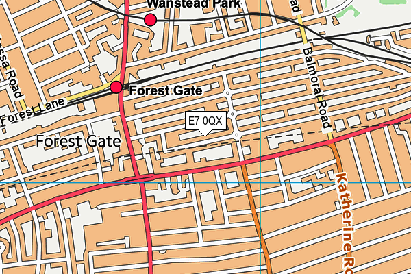 E7 0QX map - OS VectorMap District (Ordnance Survey)