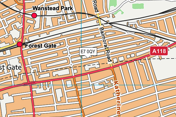 E7 0QY map - OS VectorMap District (Ordnance Survey)