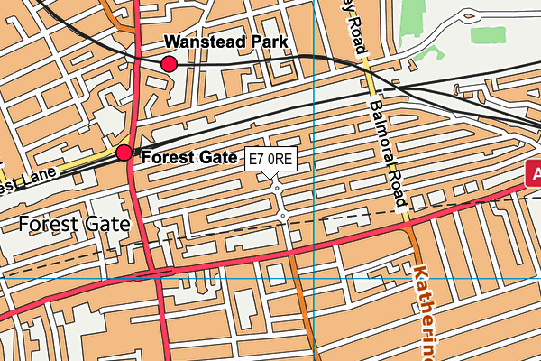 E7 0RE map - OS VectorMap District (Ordnance Survey)