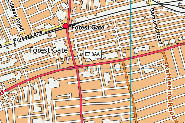 E7 8AA map - OS VectorMap District (Ordnance Survey)