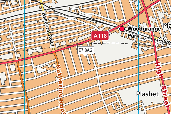 E7 8AG map - OS VectorMap District (Ordnance Survey)