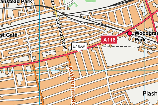 E7 8AP map - OS VectorMap District (Ordnance Survey)