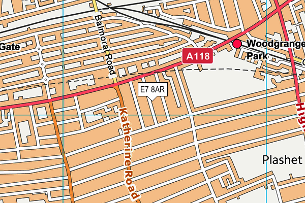 E7 8AR map - OS VectorMap District (Ordnance Survey)