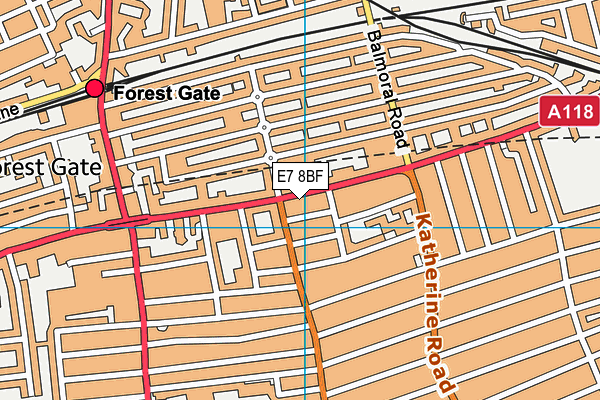 E7 8BF map - OS VectorMap District (Ordnance Survey)