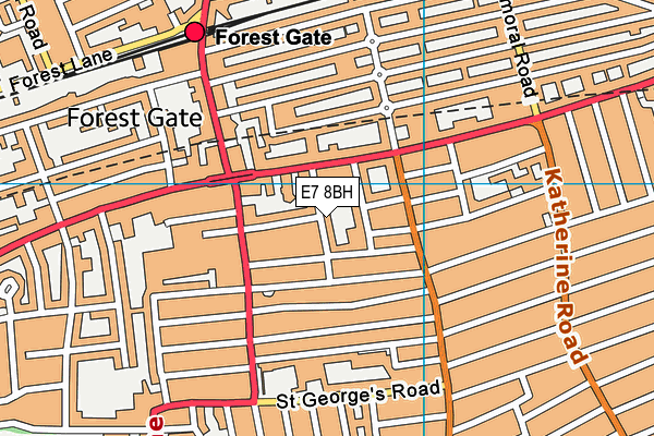 E7 8BH map - OS VectorMap District (Ordnance Survey)