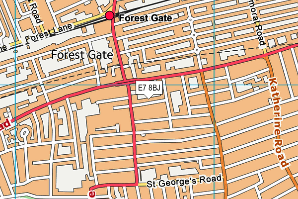 E7 8BJ map - OS VectorMap District (Ordnance Survey)