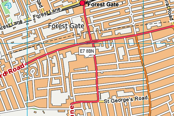 E7 8BN map - OS VectorMap District (Ordnance Survey)