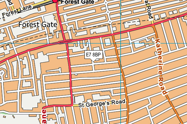 E7 8BP map - OS VectorMap District (Ordnance Survey)