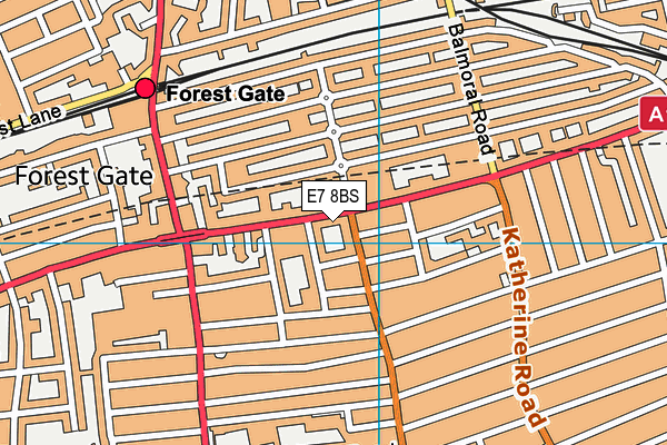 E7 8BS map - OS VectorMap District (Ordnance Survey)