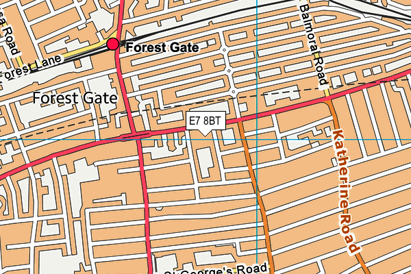 E7 8BT map - OS VectorMap District (Ordnance Survey)