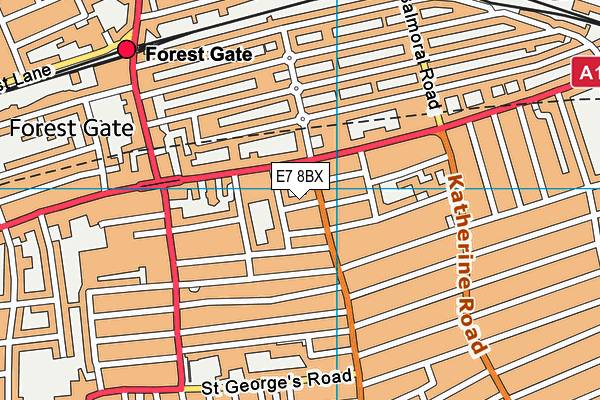 E7 8BX map - OS VectorMap District (Ordnance Survey)