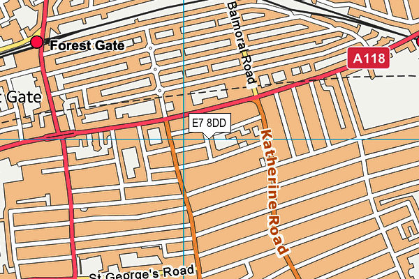 E7 8DD map - OS VectorMap District (Ordnance Survey)