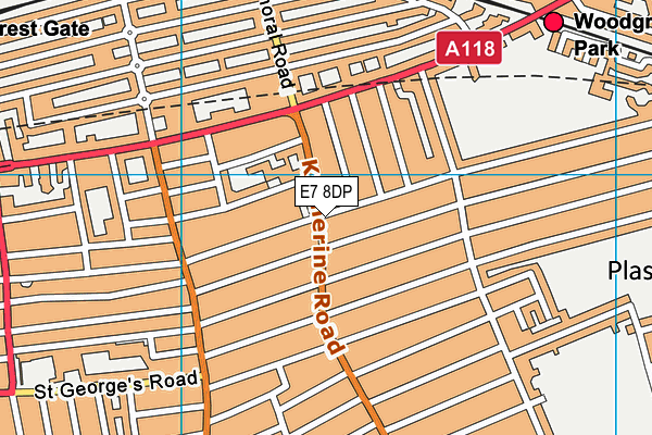 E7 8DP map - OS VectorMap District (Ordnance Survey)