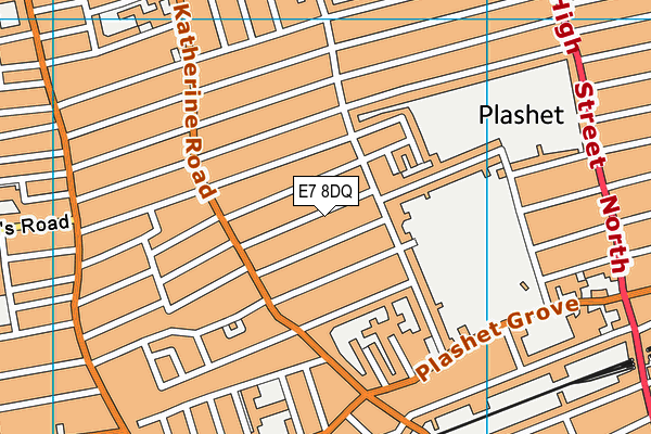 E7 8DQ map - OS VectorMap District (Ordnance Survey)