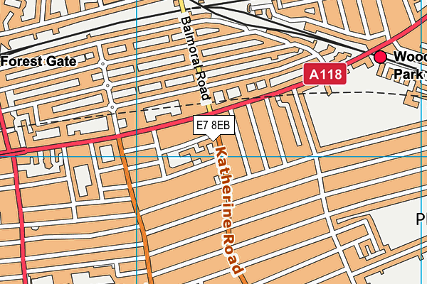 E7 8EB map - OS VectorMap District (Ordnance Survey)