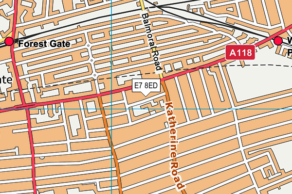 Sandringham Primary School map (E7 8ED) - OS VectorMap District (Ordnance Survey)