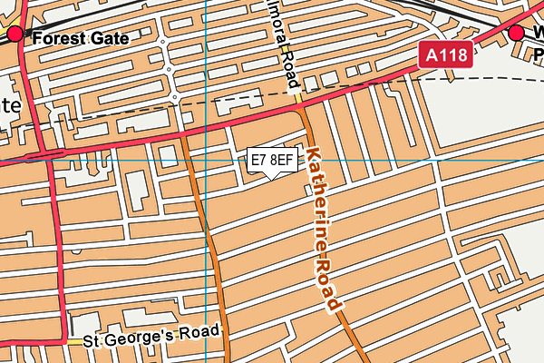 E7 8EF map - OS VectorMap District (Ordnance Survey)