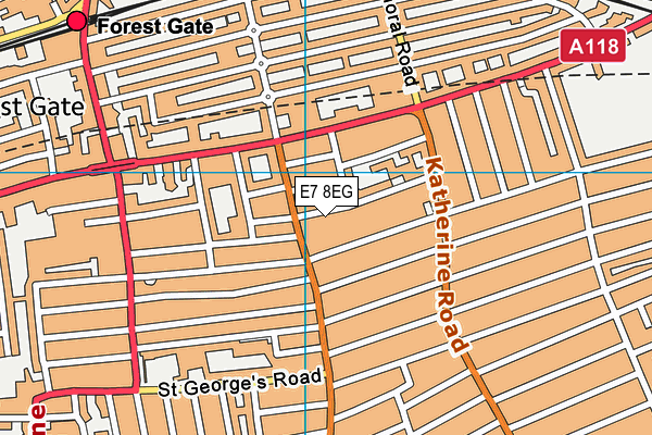 E7 8EG map - OS VectorMap District (Ordnance Survey)