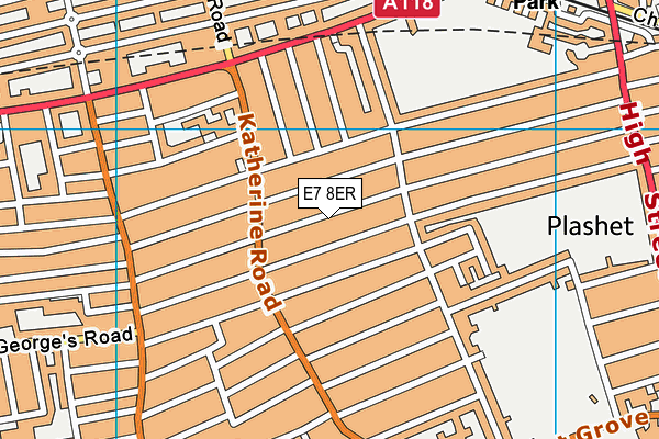 E7 8ER map - OS VectorMap District (Ordnance Survey)
