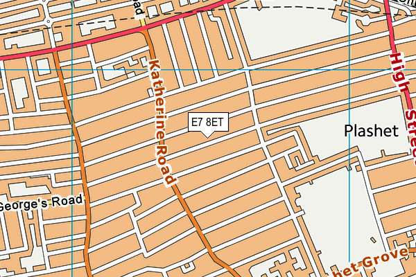 E7 8ET map - OS VectorMap District (Ordnance Survey)