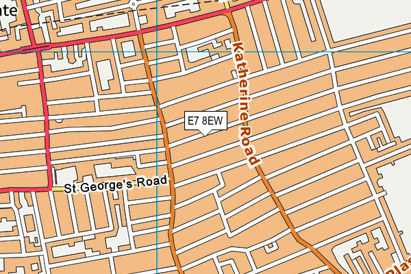 E7 8EW map - OS VectorMap District (Ordnance Survey)