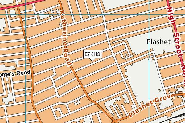 E7 8HG map - OS VectorMap District (Ordnance Survey)