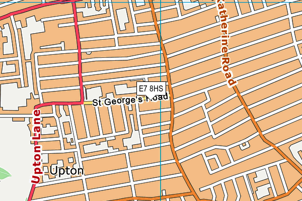 E7 8HS map - OS VectorMap District (Ordnance Survey)