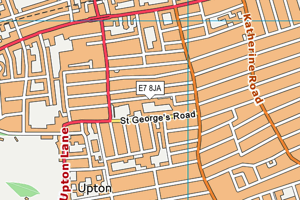 Stratford School Academy map (E7 8JA) - OS VectorMap District (Ordnance Survey)