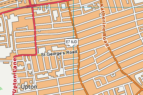 E7 8JD map - OS VectorMap District (Ordnance Survey)
